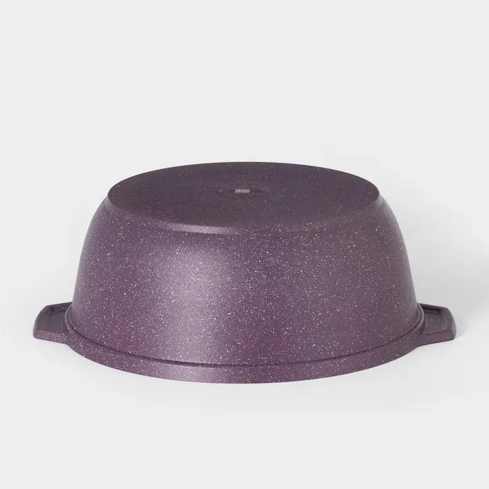 Кастрюля-жаровня KUKMARA Trendy style, 4 л, d=26 см, h=11 см, антипригарное покрытие, стеклянная крышка, фиолетовая