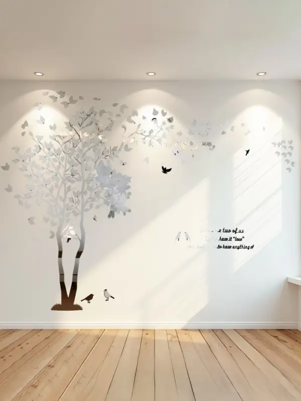 Наклейка интерьерная TAKE IT EASY &laquo;Дерево&raquo;, зеркальная, декор на стену, панно, 200&times;400 см