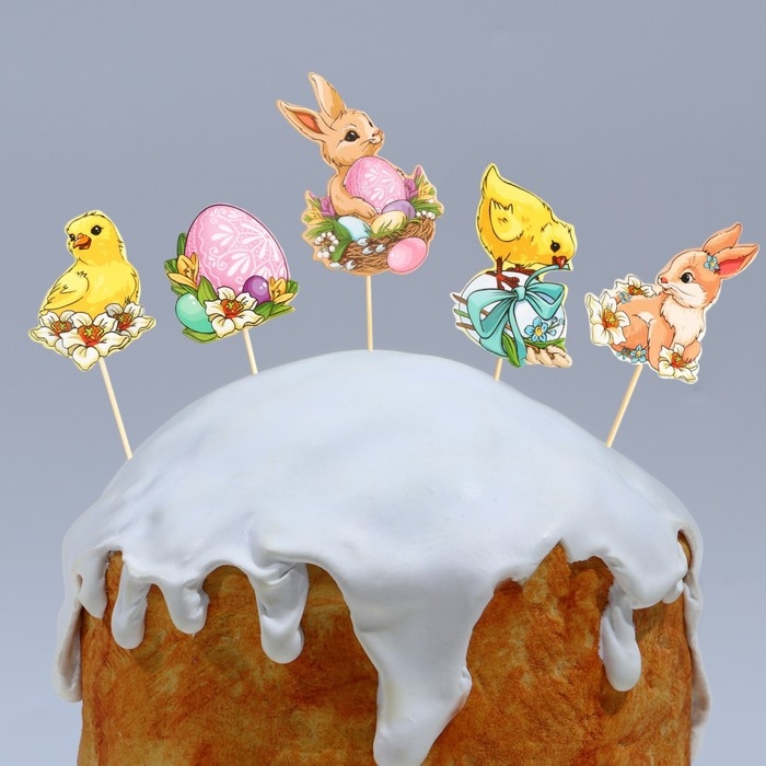 Набор для украшения кулича «Счастья в доме» на пасху, 5 х 3,9 см Набор для украшения кулича «Счастья в доме» на пасху, 5 х 3,9 см