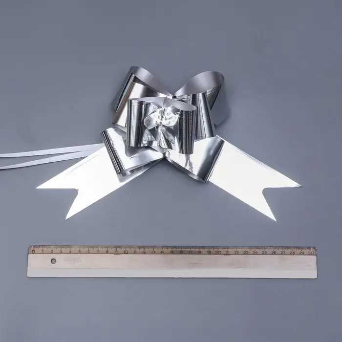 Бант - бабочка №5, серебряный глянец Бант - бабочка №5, серебряный глянец