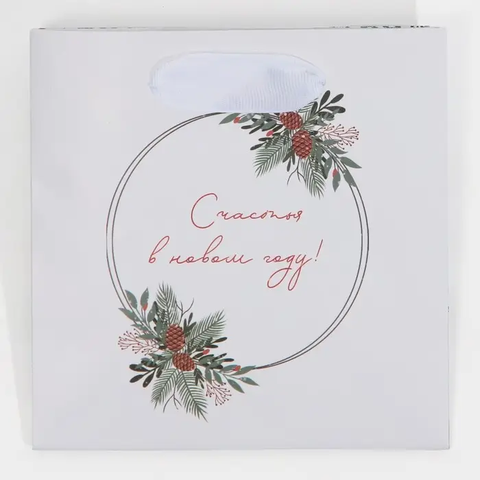 Пакет подарочный новогодний ламинированный квадратный «Зима», 14 х 14 х 9 см Пакет подарочный новогодний ламинированный квадратный «Зима», 14 х 14 х 9 см