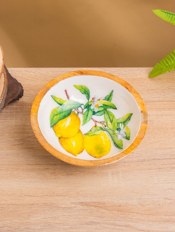 Миска Миска "Лимоны" дерево манго 17,5х17,5х6,5 см