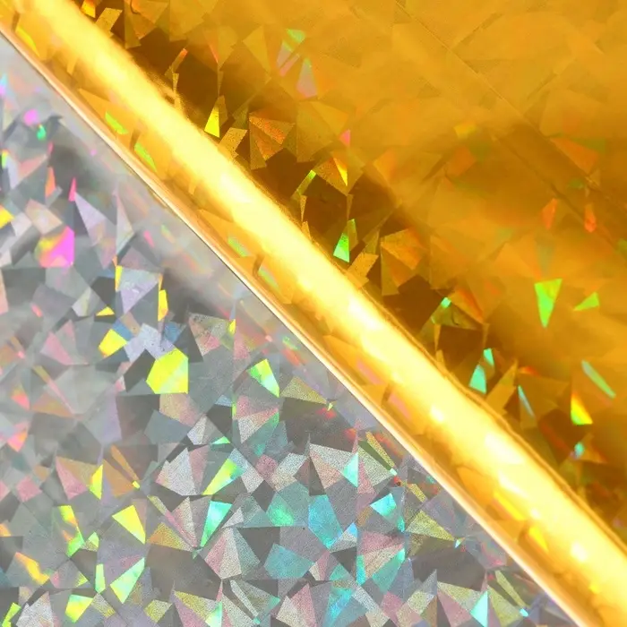 Пленка голографическая, «Калейдоскоп», золотая, 70 см × 1 м