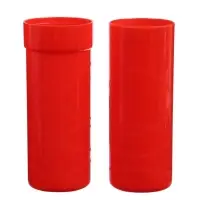 Пенал - тубус Calligrata, 40&times;195 мм, пластиковый, красный