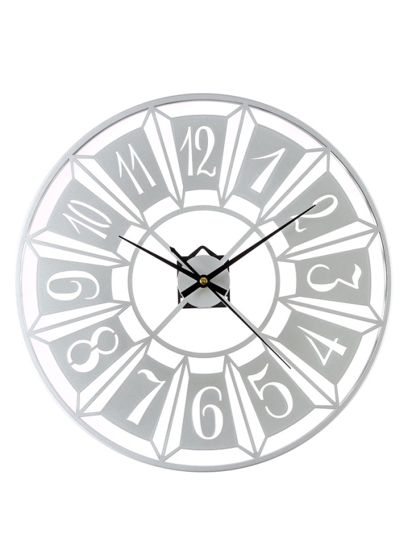 Часы настенные интерьерные «Гармошка», плавный ход, d-40 см, белые Часы настенные интерьерные «Гармошка», плавный ход, d-40 см, белые