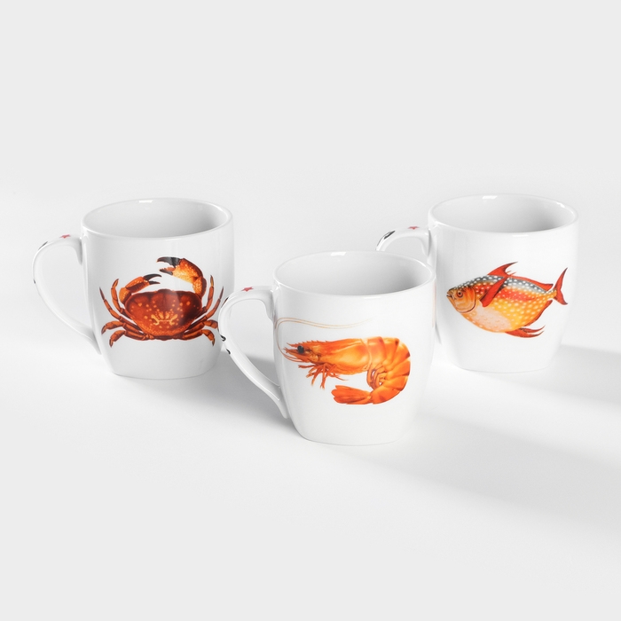 Кружка фарфоровая Seaife, 400 мл, рисунок микс Кружка фарфоровая Seaife, 400 мл, рисунок микс