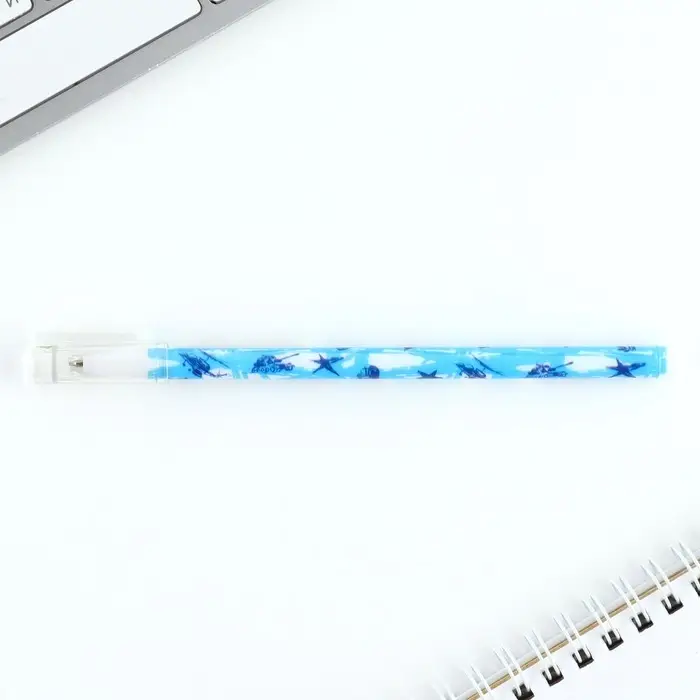 Ручка шариковая, синяя паста 0.5 мм с колпачком пластик «Танки» Ручка шариковая, синяя паста 0.5 мм с колпачком пластик «Танки»