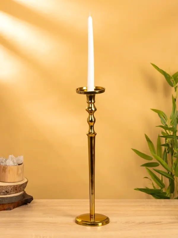 Подсвечник "Пьедестал" 11х11х42,5 см, алюминий, цв. Золото