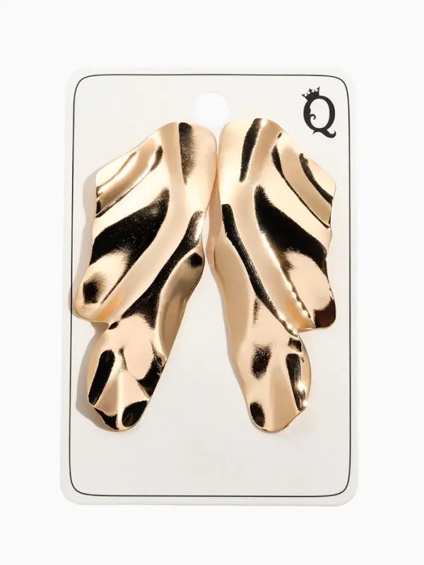 Серьги металл &laquo;Атмосфера&raquo;, абстракция, цвет золото