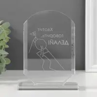 Фигурка стекло &laquo;Стела наградная. Делай&raquo;, 16&times;11&times;4.5 см