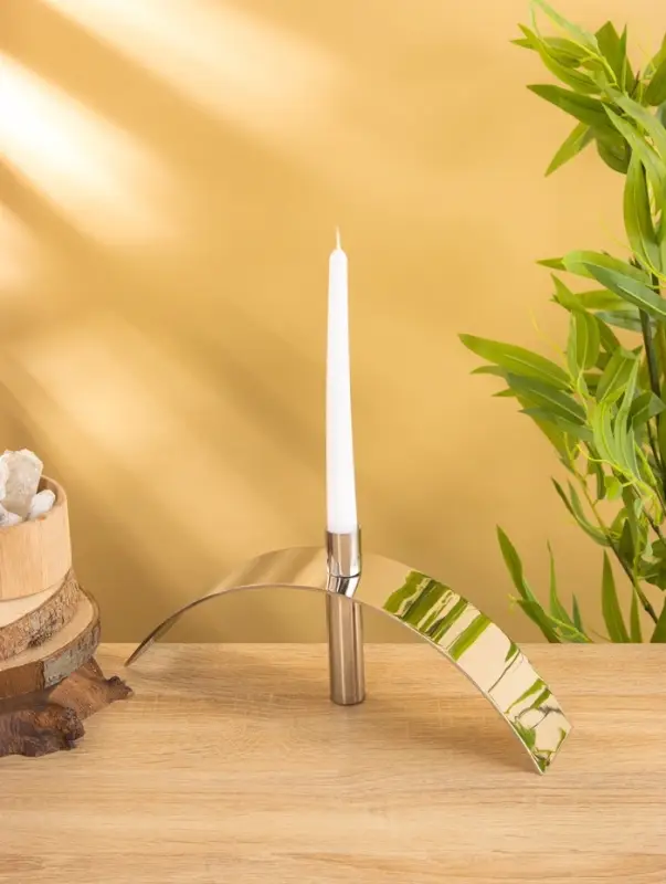 Подсвечник "Блеск" 32х6х13 см, нерж. сталь