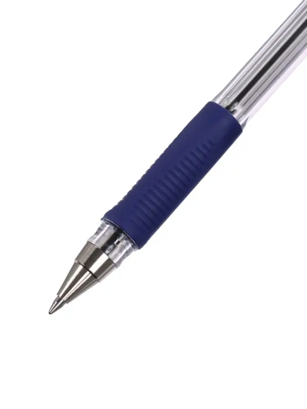 Шариковая ручка Pilot, синий стержень, узел 0.7 мм, с двумя сменными стержнями, резиновый упор