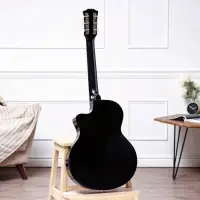 Гитара акустическая Music Life QD-H38Q-JP черная, 6-ти струнная, 97 см