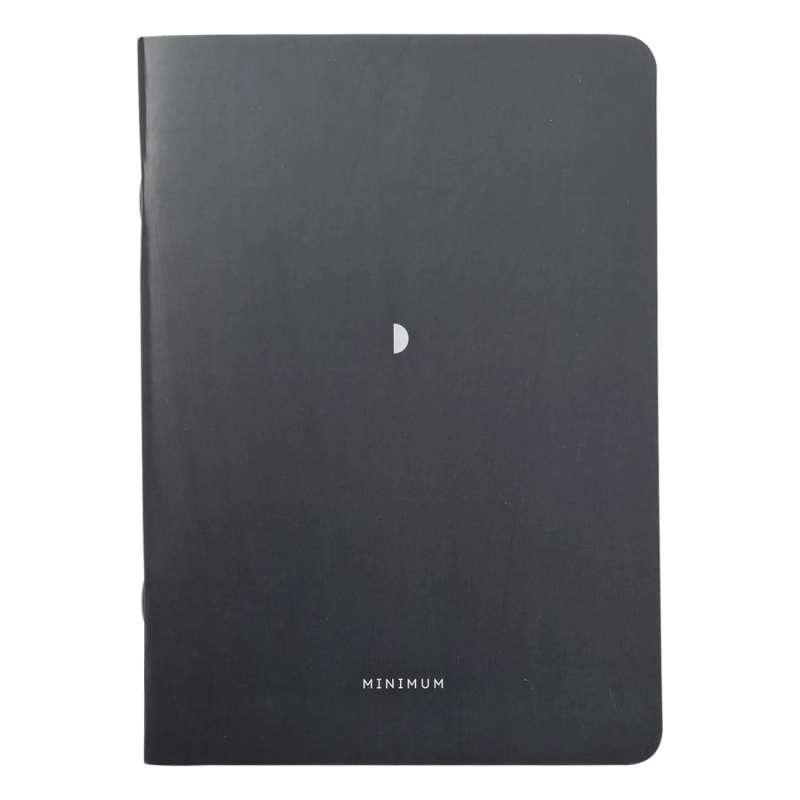 Бизнес-тетрадь А5, 40л. клетка, скрепка, 150х210мм Minimalism черный N2505