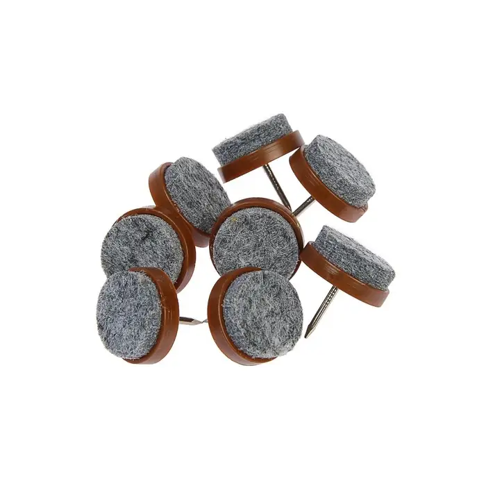 Накладка мебельная круглая ТУНДРА, d=20 мм, 8 шт., коричневая