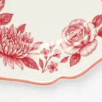 Чайная пара &laquo;Розовый сад&raquo;: кружка 280 мл, блюдце d=16 см, ручная работа