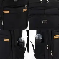 Рюкзак молодёжный, со светоотражающими элементами, 2 отдела, 4 кармана, 37&times;17&times;54 см, чёрный