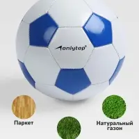 Футбольный мяч ONLYTOP Classic, PVC, машинная сшивка, 32 панели, р.5