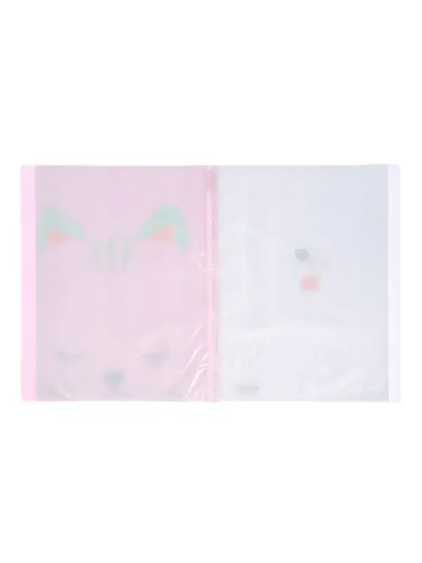 Папка формат А4, с 40 прозрачными файлами &laquo;Зверята&raquo;, МИКС