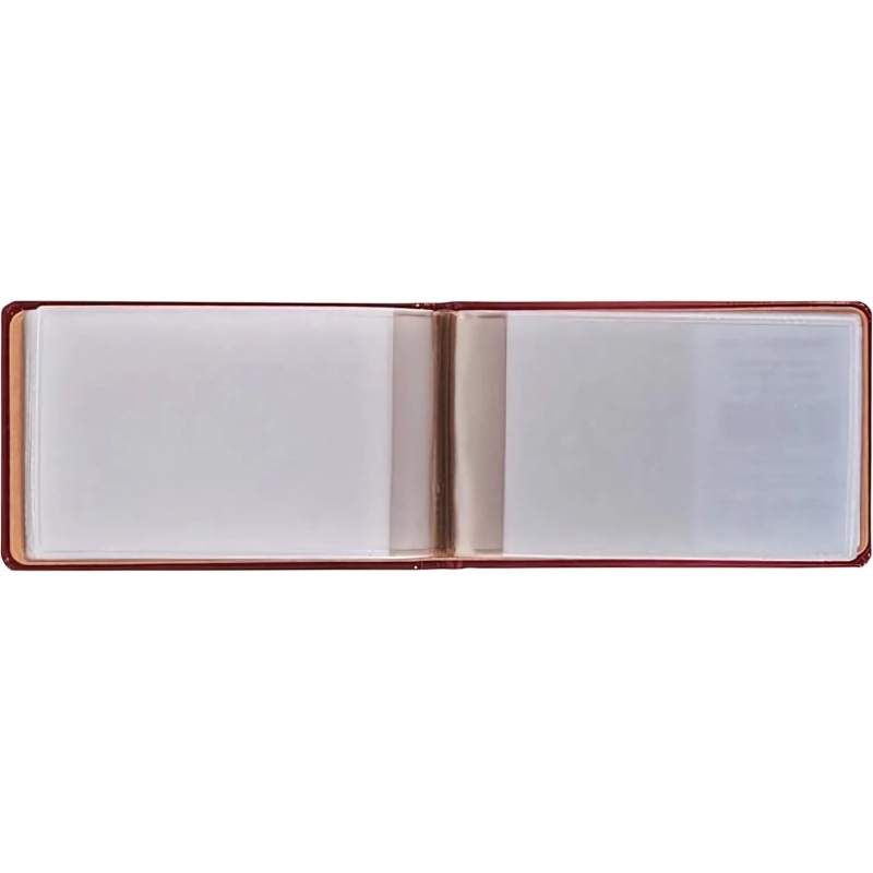 Визитница для 28 карт, горизонтальный, 60x100 мм, бордовый 2754-103