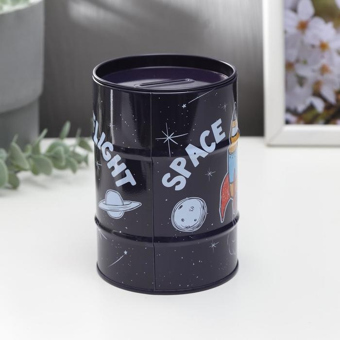 Копилка металл банка Копилка металл банка "Ракета" 12х8х8 см