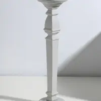 Деревянный подсвечник на 1 свечу &laquo;Пантеон&raquo;, св. серый, 11.5&times;11.5&times;39.5 см