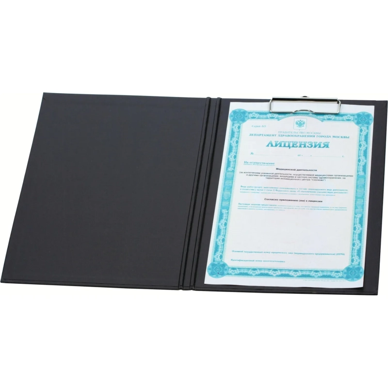 Папка-планшет д/бумаг Attache A4 черный с верхней створкой