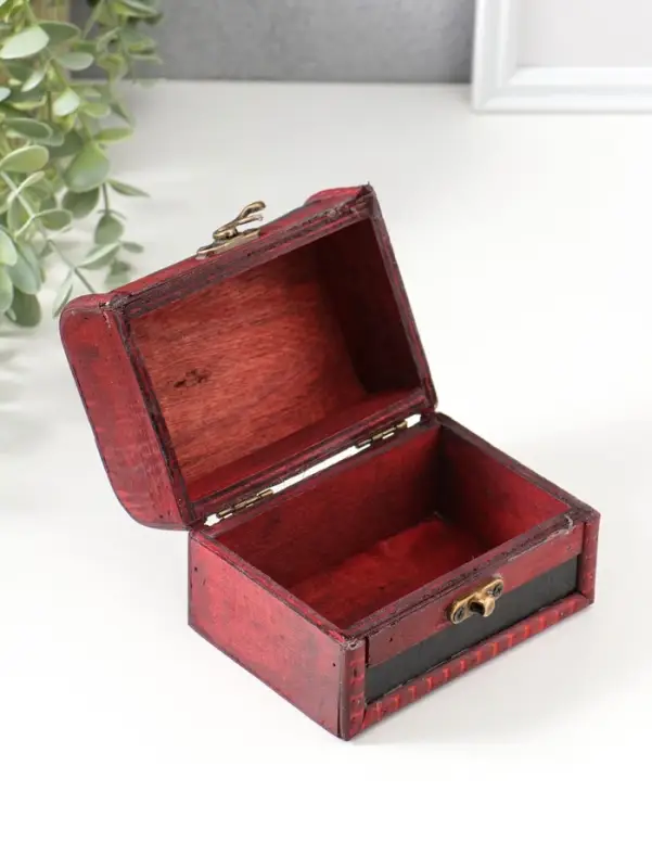 Шкатулка для украшений &laquo;Сундучок. Питон&raquo;, дерево, состаренная, 7.5&times;12&times;7 см