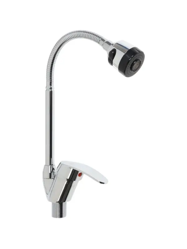 Смеситель для кухни ZEIN Z3043, гибкий излив, картридж 40 мм, без подводки, хром