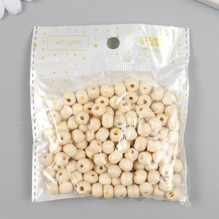 Бусины для творчества дерево Бусины для творчества дерево "Сливочные" d=0,8 см набор 20 гр