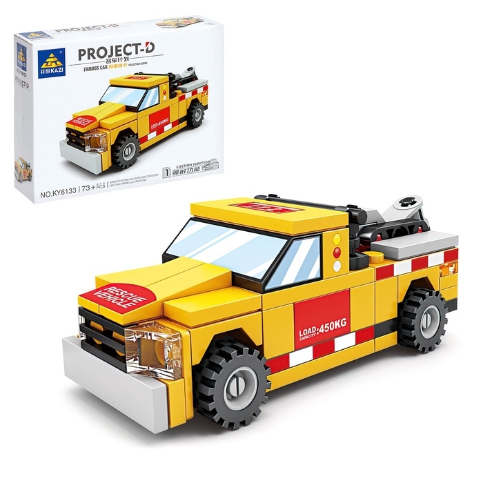 Конструктор блочный для мальчиков Гонка &laquo;Мощные моторы. Спасатель&raquo;, 73 детали