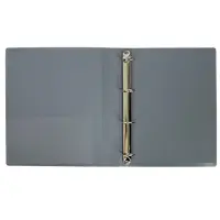 Папка на 4 кольцах А4, Calligrata, 40 мм, 700 мкм, внутренний карман, карман на корешок, серая