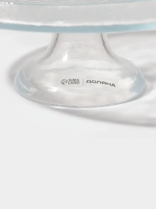 Блюдо на ножке Доляна Tasty, d=22 см, стекло, прозрачное