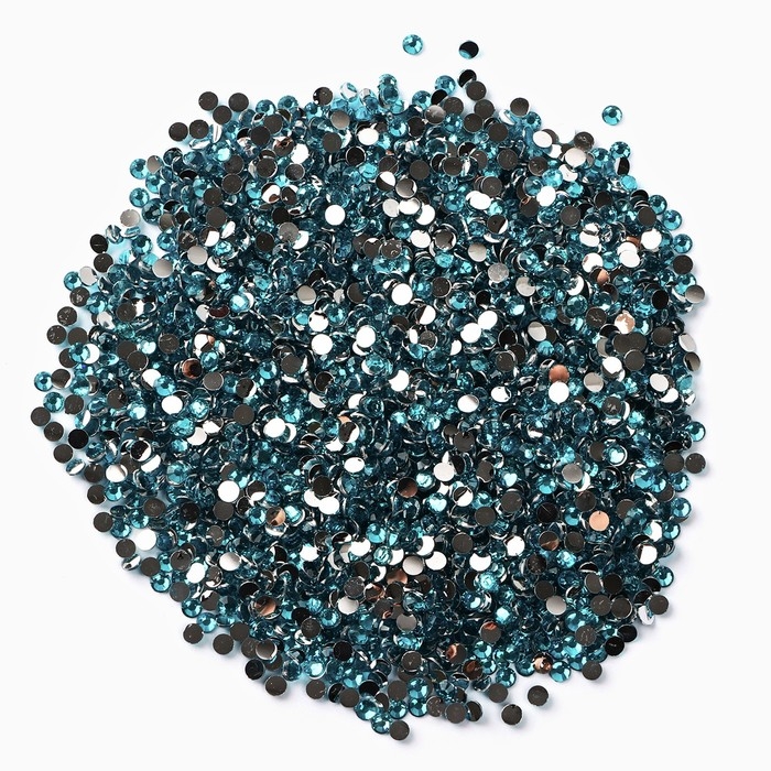 Стразы для творчества холодной фиксации бирюзаовые, d = 3 мм, 70 гр Стразы для творчества холодной фиксации бирюзаовые, d = 3 мм, 70 гр