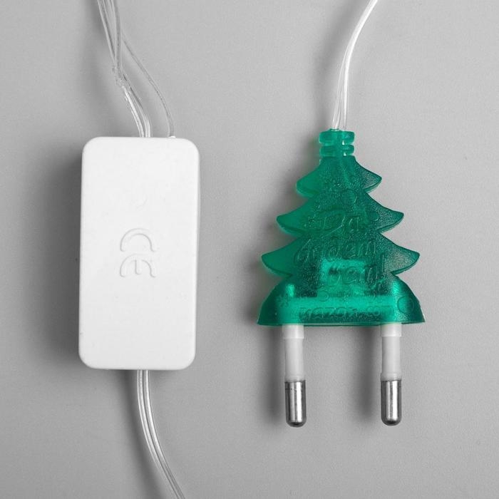 Гирлянда «Нить» 5 м с насадками «Шишки большие», IP20, прозрачная нить, 20 LED, свечение мульти (RG/RB), мигание, 220 В Гирлянда «Нить» 5 м с насадками «Шишки большие», IP20, прозрачная нить, 20 LED, свечение мульти (RG/RB), мигание, 220 В