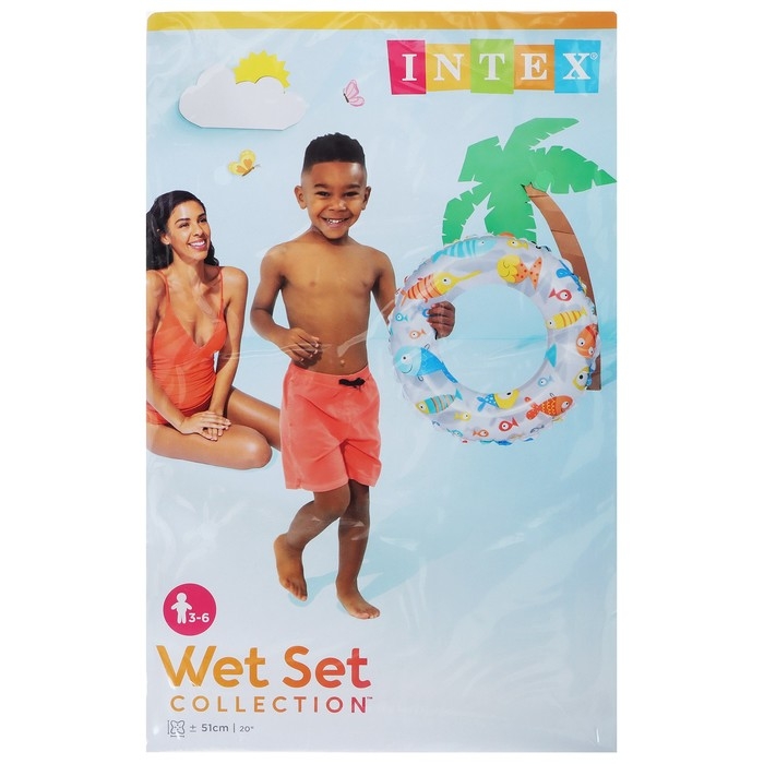 Круг для плавания «Яркий», d=51 см, от 3-6 лет, цвет МИКС, 59230NP INTEX Круг для плавания «Яркий», d=51 см, от 3-6 лет, цвет МИКС, 59230NP INTEX