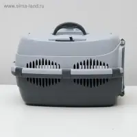 Переноска для животных до 9 кг &laquo;Пижон&raquo;, 43&times;29&times;27.5 см, металлическая дверь, пластик, серая