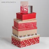Набор подарочных коробок 10 в 1 &laquo;Уютный&raquo;, 12&times;7&times;4 ‒ 32.5&times;20&times;12.5 см