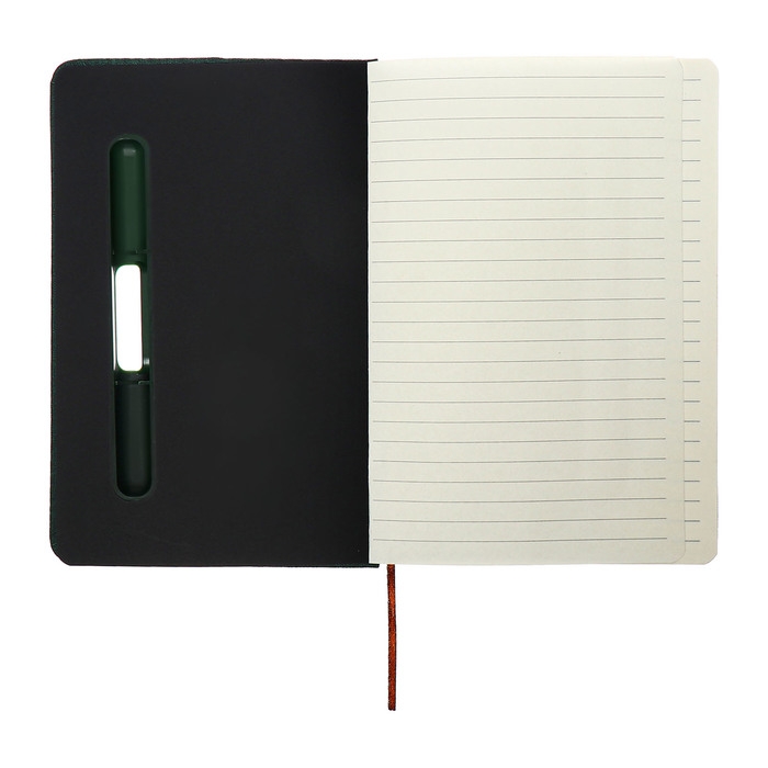 Ежедневник недатированный A5, 96л, лин, держатель для телефона/планшета/ручки, Зеленый Ежедневник недатированный A5, 96л, лин, держатель для телефона/планшета/ручки, Зеленый