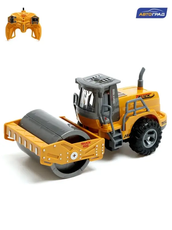 Каток радиоуправляемый &laquo;Дорожные работы&raquo;, работает от батареек