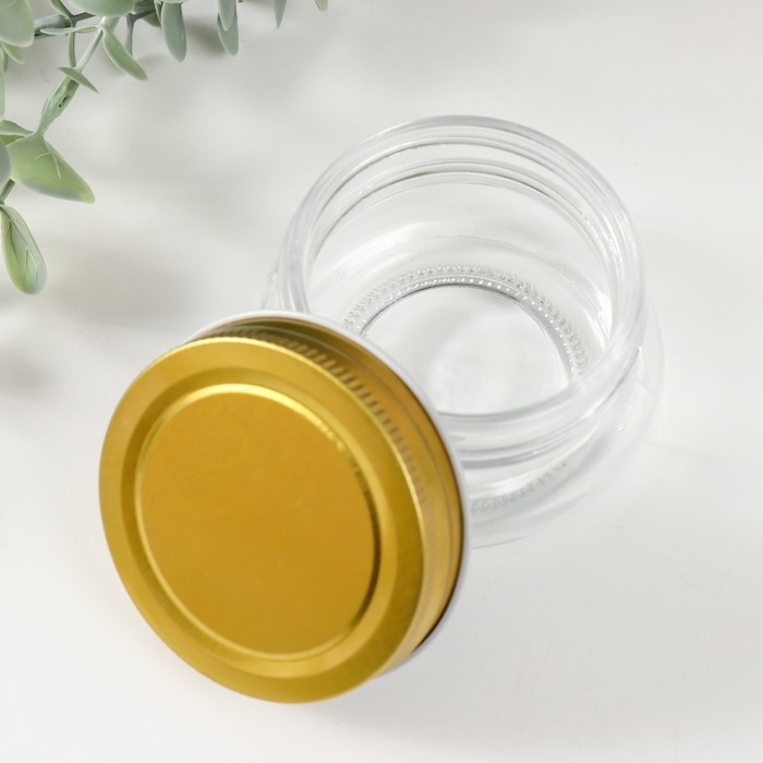 Банка для свечей стекло с крышкой Банка для свечей стекло с крышкой "Мини" прозрачная 100 мл 7х7х5 см