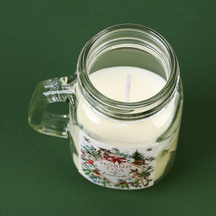 Новогодняя свеча в банке с ручкой «Новый год: Пора волшебства», аромат вишня Новогодняя свеча в банке с ручкой «Новый год: Пора волшебства», аромат вишня