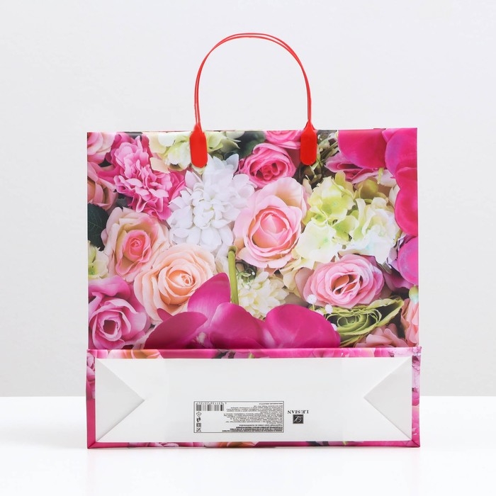 Пакет Пакет "Любимые цветы", мягкий пластик, 30 x 30 см, 100 мкм