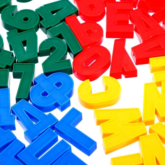 Набор цифр и букв русского алфавита на магнитах, 79 штук Набор цифр и букв русского алфавита на магнитах, 79 штук