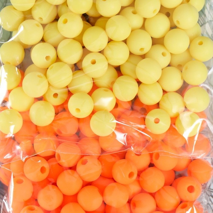 Бусины для творчества пластик Бусины для творчества пластик "Цитрус" матовые набор 3 цвета х 30 гр