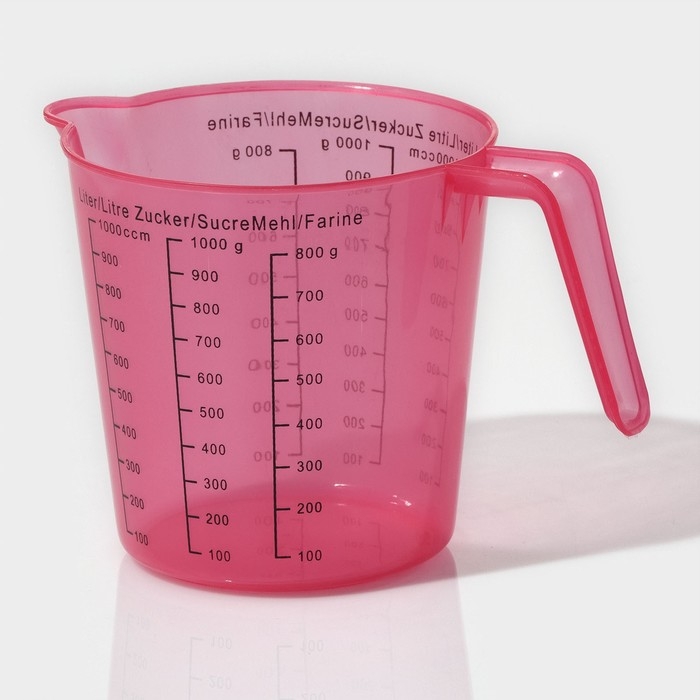Стакан мерный, 1 л, цвет МИКС