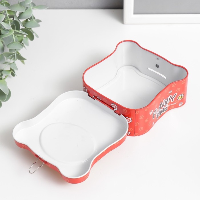 Копилка металл с замочком Копилка металл с замочком "Смешные животные" МИКС 11,5х6,5х11 см