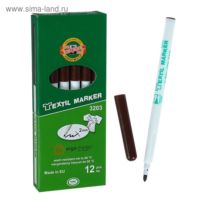 Маркер для ткани 3.0 мм Koh-I-Noor 3203/34, длина письма 500 м, коричневый Маркер для ткани 3.0 мм Koh-I-Noor 3203/34, длина письма 500 м, коричневый