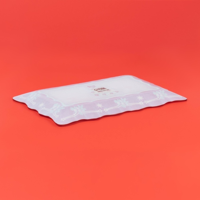 Блюдо стеклянное прямоугольное Доляна «Новогодняя ель», 29,5×19,5 см, цвет красный Блюдо стеклянное прямоугольное Доляна «Новогодняя ель», 29,5×19,5 см, цвет красный