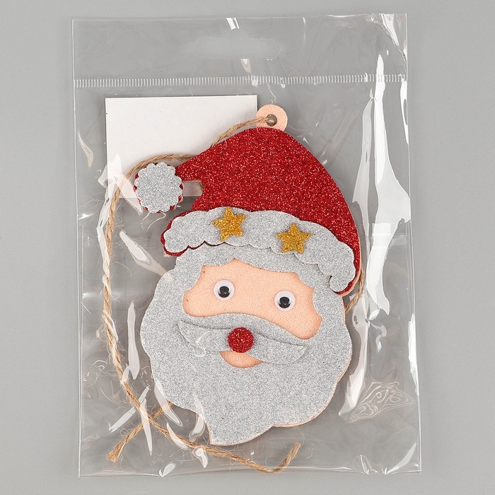 Украшение новогоднее из EVA  Украшение новогоднее из EVA "Дед мороз" на клеевой основе